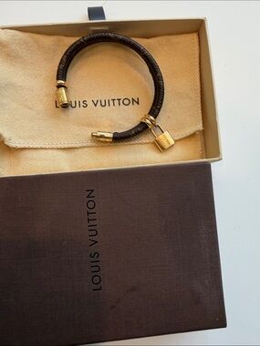 Louis Vuitton Brown keep it twice bracelet